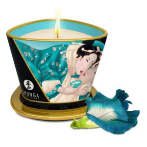 Bougie de massage parfumée fleurs des îles