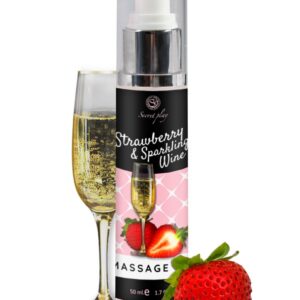 Huile de massage fraise et vin pétillant 50 ml