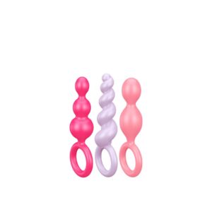 Plug anal multicolore en trois pièces