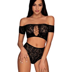 Ensemble deux pièces noir femme