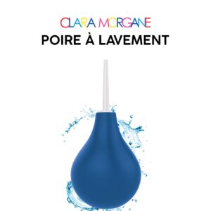 Poire à lavement bleue