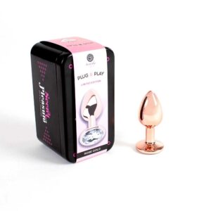 Plug anal rose gold décoratif