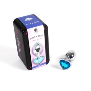 Plug anal cœur bleu