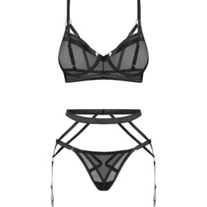 Ensemble 3 pièces noir femme