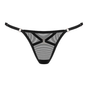 Tanga noir élégant pour femme
