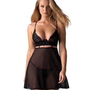 Babydoll et string noir