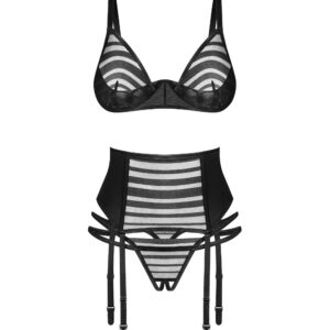 Ensemble ouvert trois pièces noir